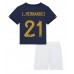 Tanie Strój piłkarski Francja Lucas Hernandez #21 Koszulka Podstawowej dla dziecięce MŚ 2022 Krótkie Rękawy (+ szorty)